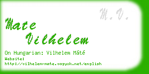 mate vilhelem business card