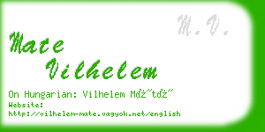 mate vilhelem business card